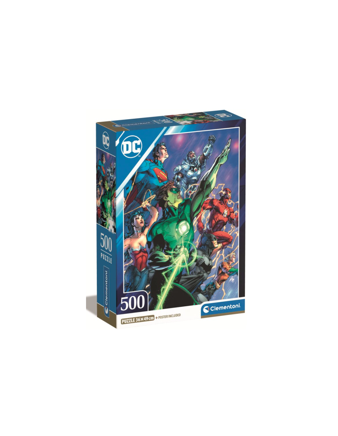 PUZZLE 500PZ CLEMENTONI CON POSTER SUPEREROI DC 35532