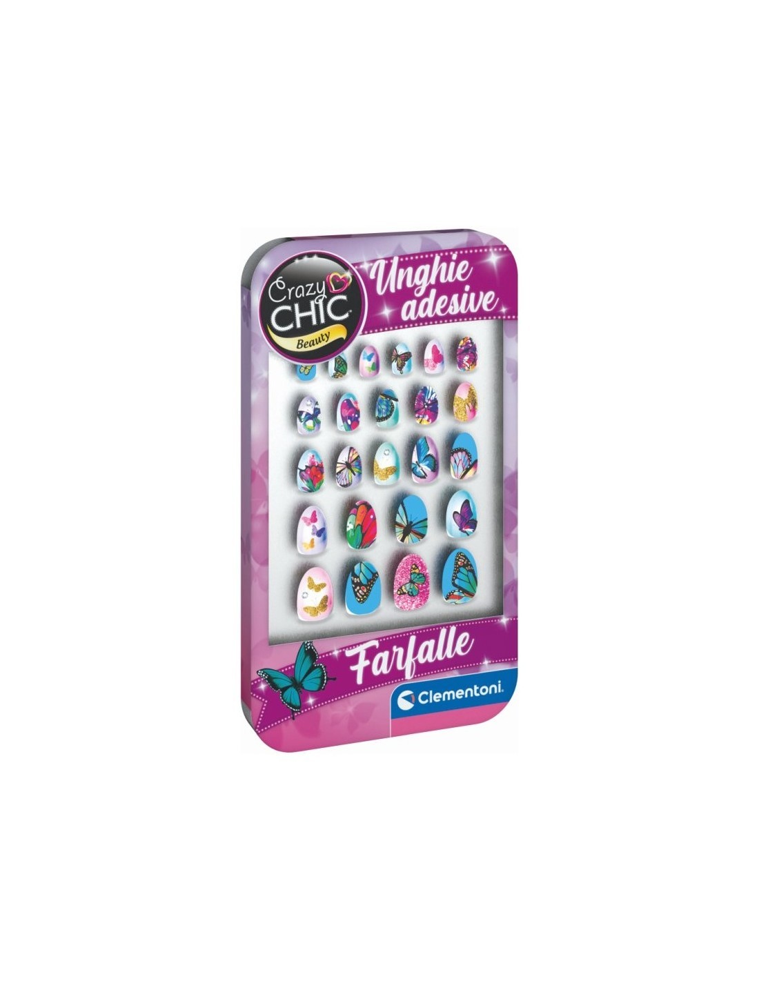 UNGHIE ADESIVE FARFALLE CRAZY CHIC 18134