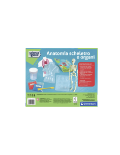 CLEMENTONI, SCIENZA E GIOCO, ANATOMIA, SCHELETRO E ORGANI, GIOCO EDUCATIVO, 8+ ANNI, 19414