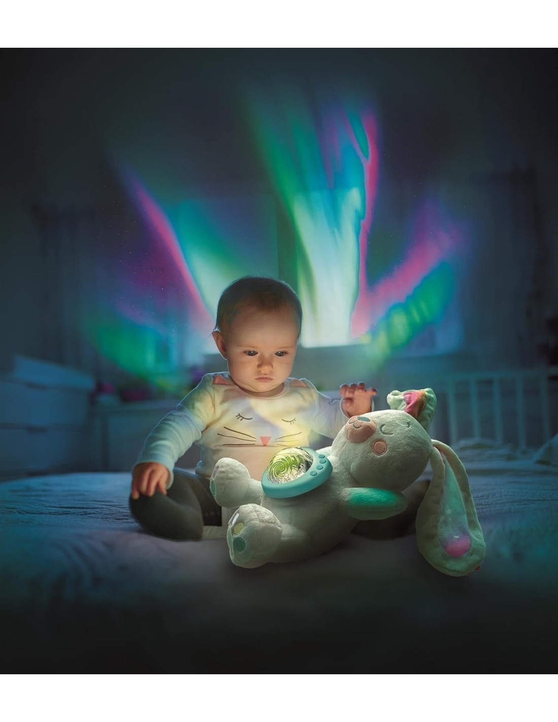 Clementoni Fiocco Proiettore Aurora Boreale peluche lepre artica bambini