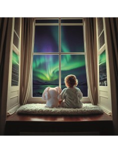 Clementoni Fiocco Proiettore Aurora Boreale peluche lepre artica bambini