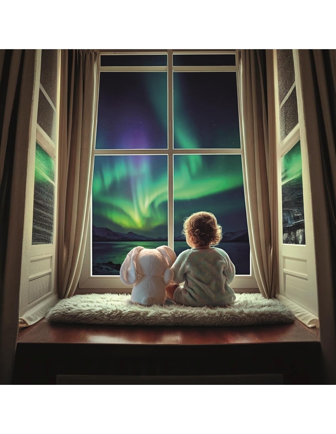 Clementoni Fiocco Proiettore Aurora Boreale peluche lepre artica bambini