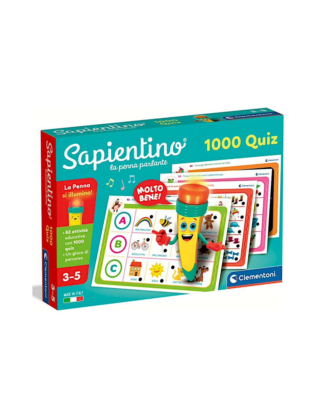 Clementoni Sapientino La Penna Parlante 1000 Quiz gioco educativo bambini 3-6 anni