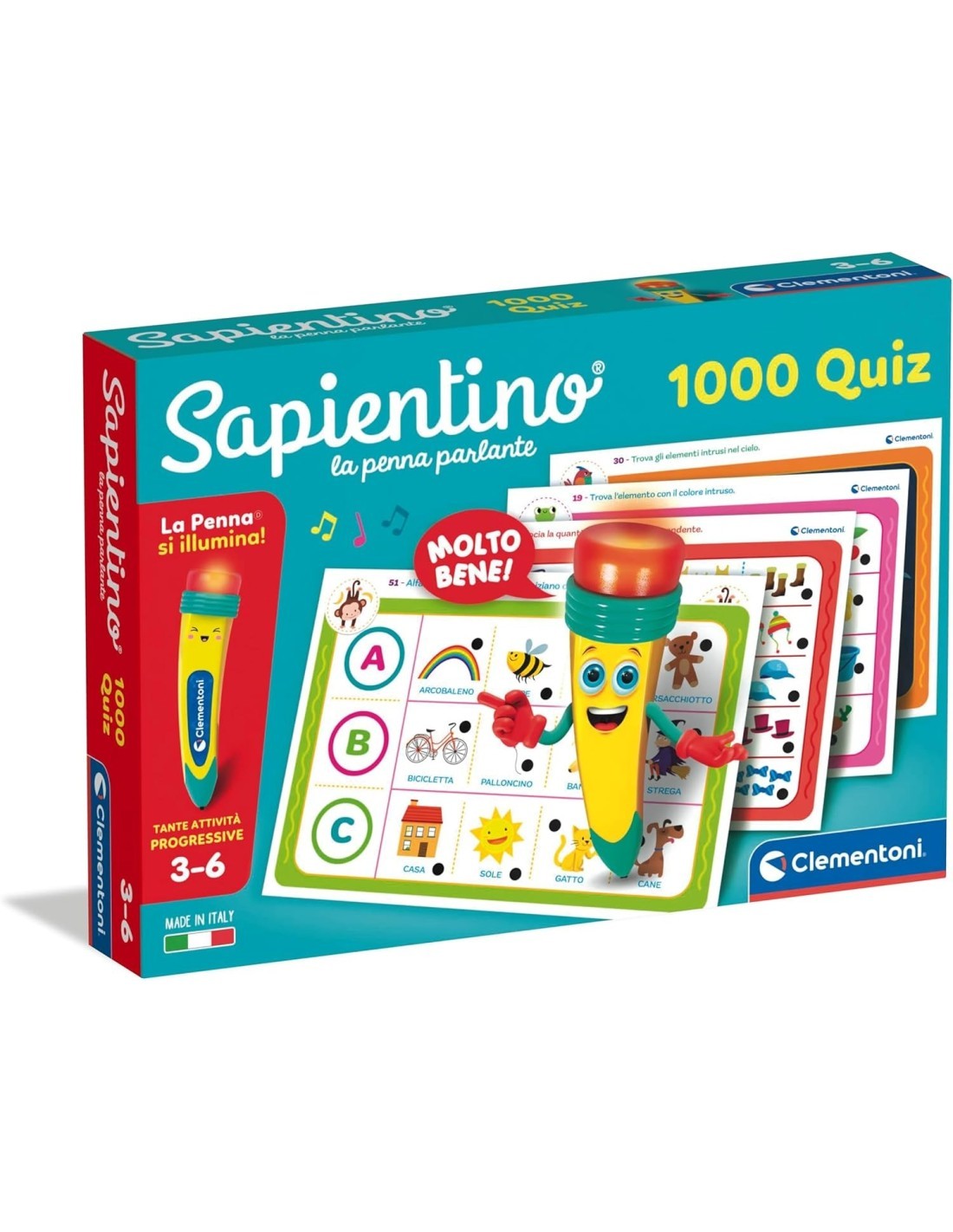 Clementoni Sapientino La Penna Parlante 1000 Quiz gioco educativo bambini 3-6 anni