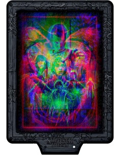 CLEMENTONI, STRANGER THINGS, METAMORPHIC ART COLLECTION, THE UPSIDE DOWN, QUADRO INTERATTIVO, 520 PEZZI, LED RGB, MADE IN ITALY