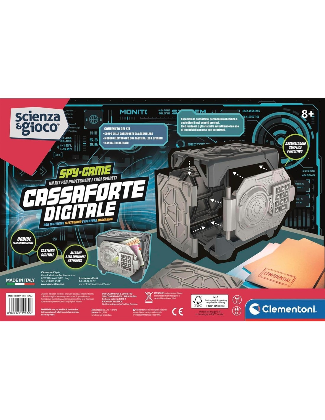 CLEMENTONI SCIENZA GIOCO CASSAFORTE DIGITALE