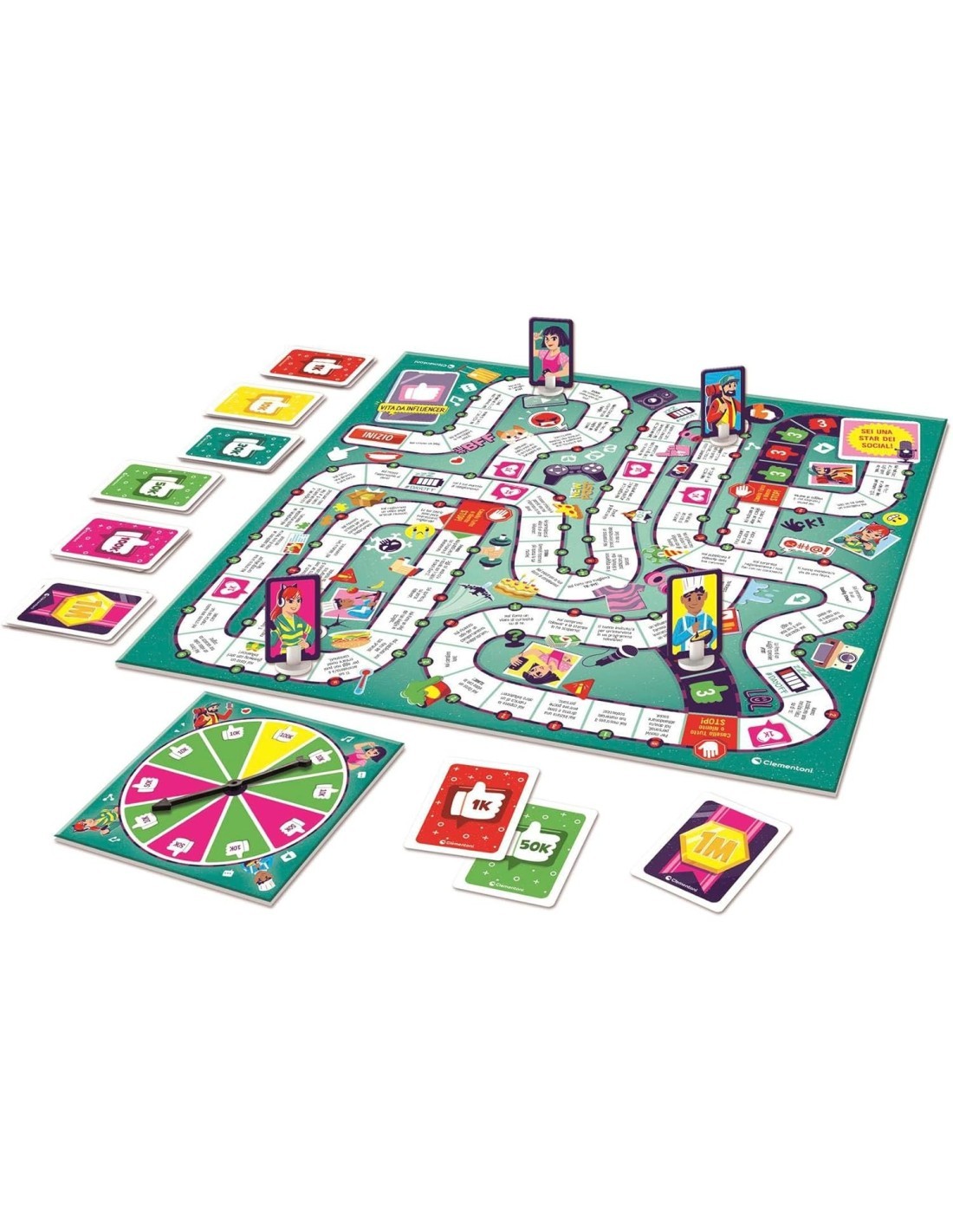 VITA DA INFLUENCER, GIOCO DA TAVOLO, CLEMENTONI, STRATEGICO, 2-4 GIOCATORI