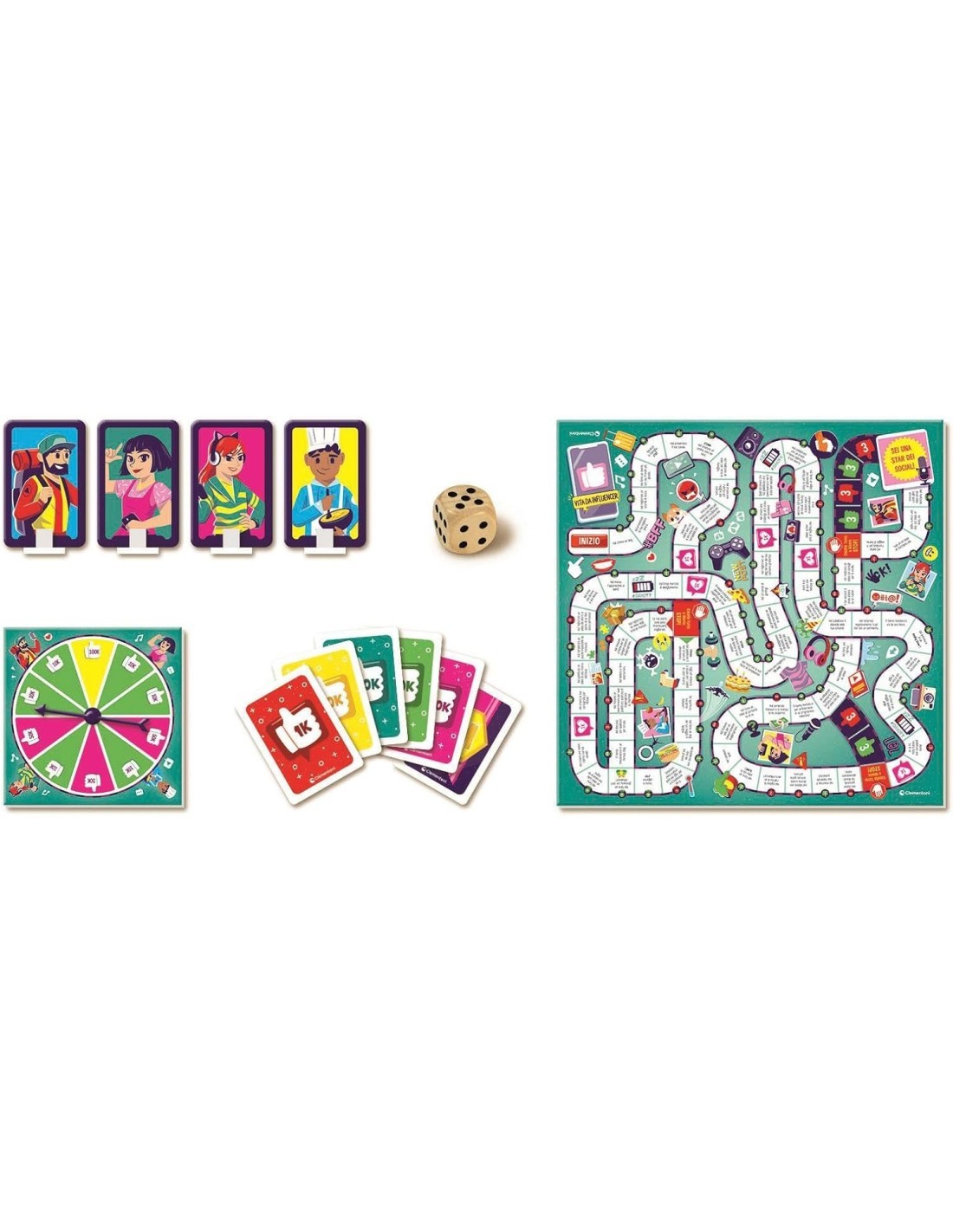 VITA DA INFLUENCER, GIOCO DA TAVOLO, CLEMENTONI, STRATEGICO, 2-4 GIOCATORI