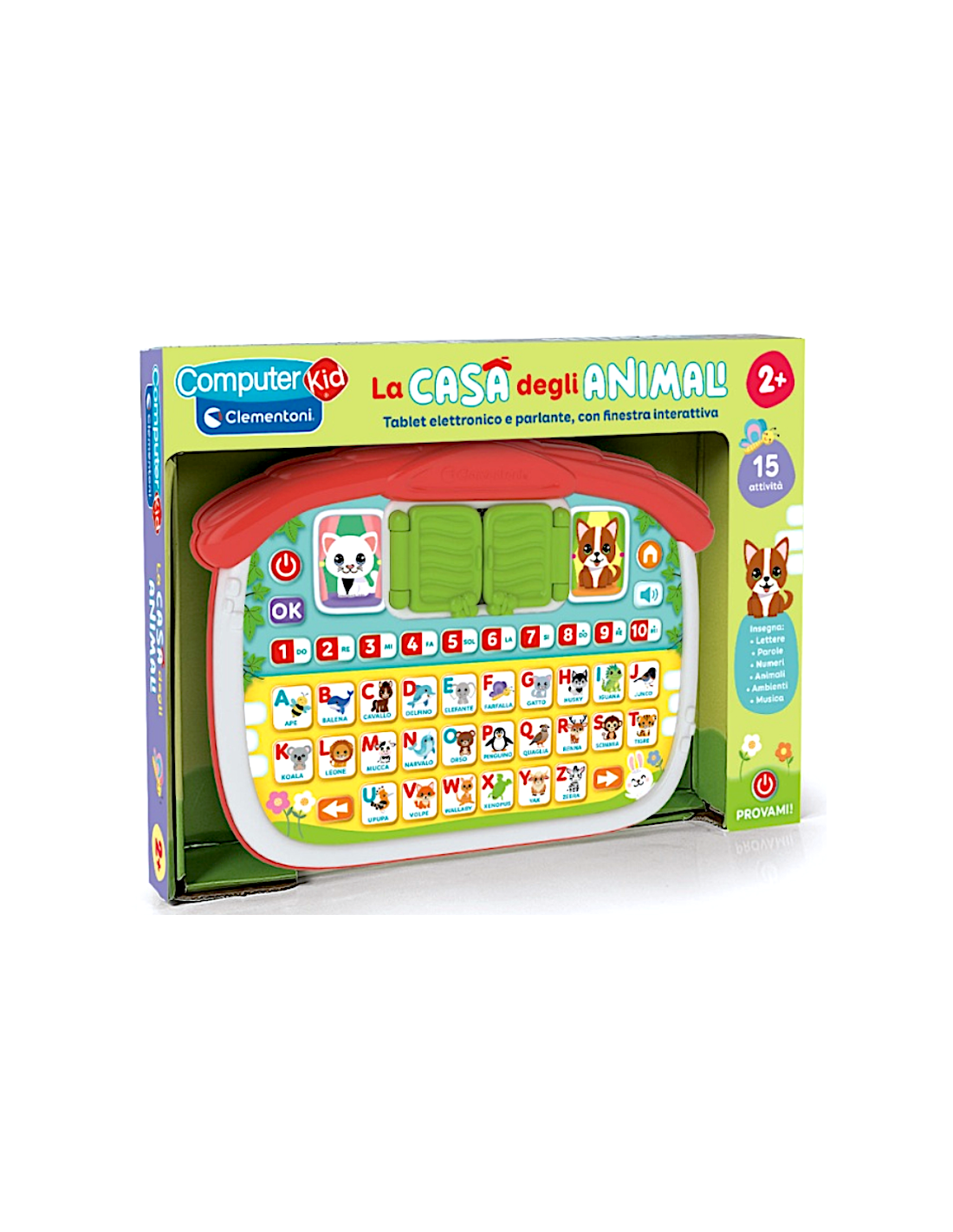 COMPUTER KID, LA CASETTA DEGLI ANIMALI, CLEMENTONI, SAPIENTINO, GIOCO EDUCATIVO PARLANTE, 2-4 ANNI