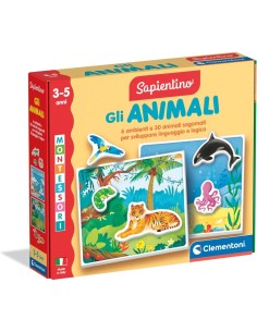 SAPIENTINO MONTESSORI, GLI ANIMALI, CLEMENTONI, GIOCO EDUCATIVO, 3-5 ANNI