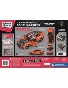 LABORATORIO DI MECCANICA, LAMBORGHINI URUS, CLEMENTONI, SCIENZA E GIOCO, COSTRUZIONI, 8+ ANNI