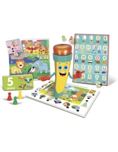 SAPIENTINO PENNA PARLANTE 60 GIOCHI, CLEMENTONI, GIOCO EDUCATIVO, ALFABETO, NUMERI, LOGICA, 3-5 ANNI