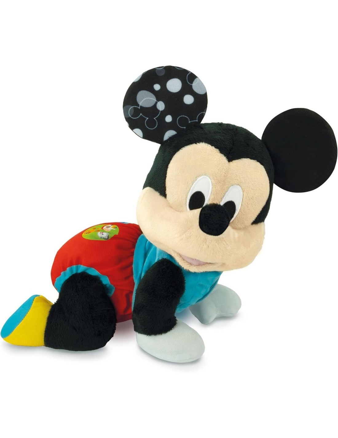 BABY MICKEY GATTONA CON ME, CLEMENTONI DISNEY BABY, PELUCHE INTERATTIVO, GIOCO SVILUPPO MOTORIO, 6-36 MESI