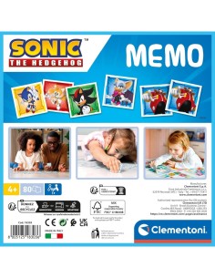 MEMO SONIC, GIOCO DI MEMORIA E ASSOCIAZIONE, CARTE DA ACCOPPIARE, GIOCO EDUCATIVO, BAMBINI 3+ ANNI