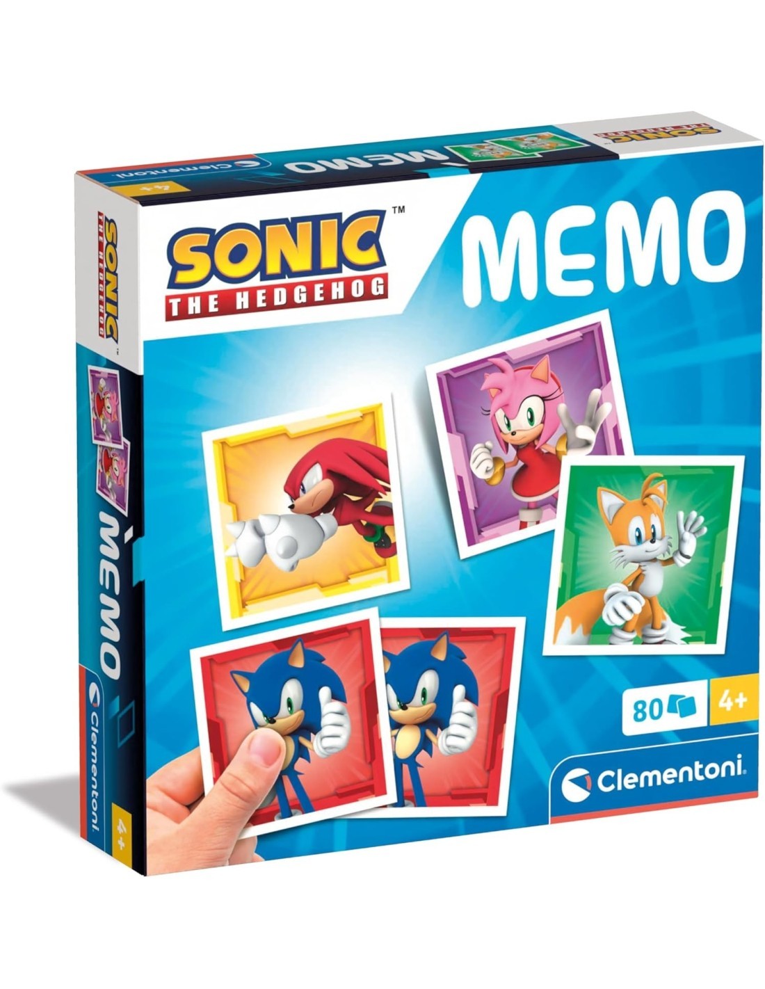 MEMO SONIC, GIOCO DI MEMORIA E ASSOCIAZIONE, CARTE DA ACCOPPIARE, GIOCO EDUCATIVO, BAMBINI 3+ ANNI