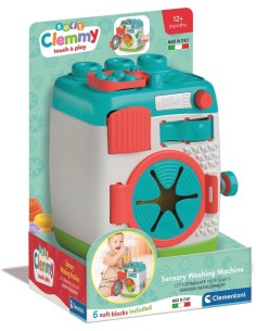 SENSORY WASHING MACHINE, LAVATRICE SENSORIALE CLEMENTONI BABY, CLEMMY, ELEMENTI INTERATTIVI, GIOCO IMITATIVO, BAMBINI 12+ MESI