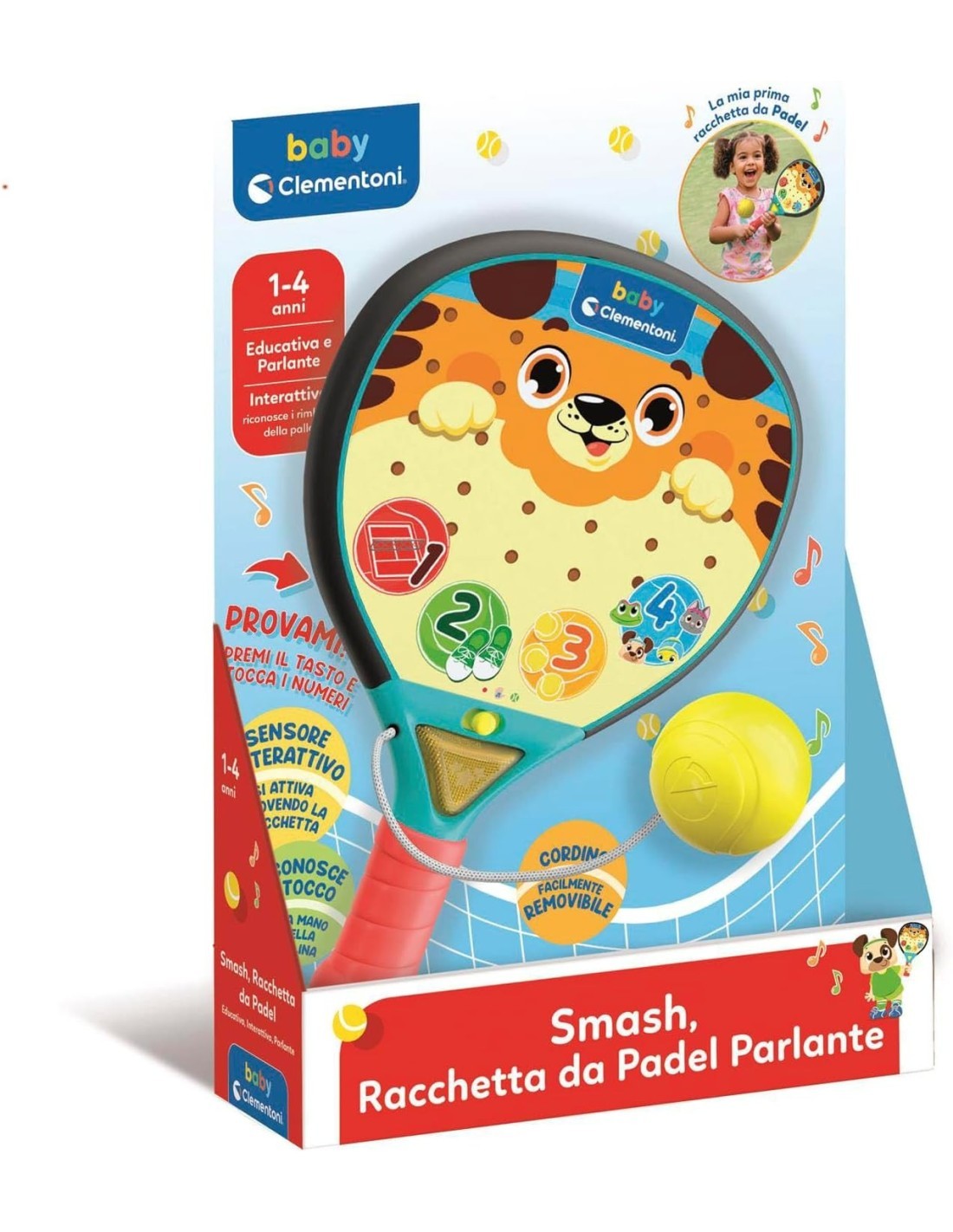 CLEMENTONI BABY SMASH RACCHETTA DA PADEL INTERATTIVA