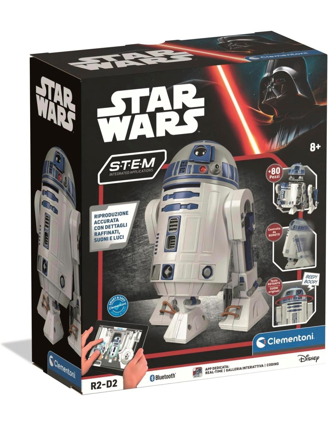 CLEMENTONI STAR WARS ROBOT R2-D2 ELETTRONICO, GIOCO EDUCATIVO, INTERATTIVO, PER BAMBINI