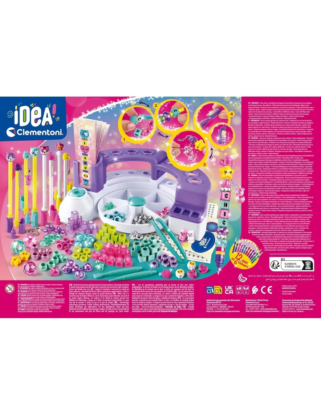 IDEA CLEMENTONI LABORATORIO DELLE PENNE MESSAGE, GIOCO EDUCATIVO, PER BAMBINI, CREATIVITÀ