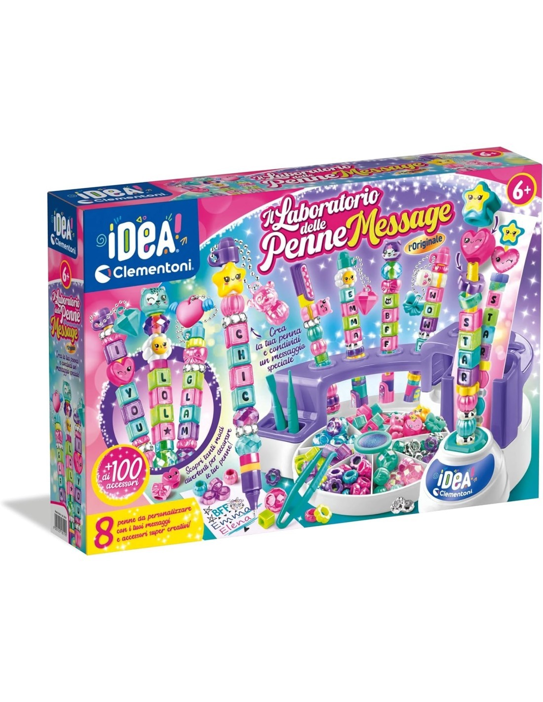 IDEA CLEMENTONI LABORATORIO DELLE PENNE MESSAGE, GIOCO EDUCATIVO, PER BAMBINI, CREATIVITÀ