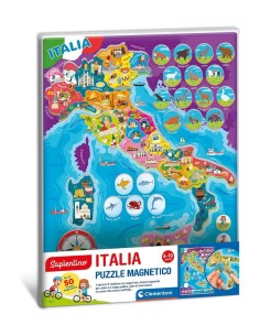 CLEMENTONI SAPIENTINO  ITALIA PUZZLE MAGNETICO, GIOCO EDUCATIVO, PER BAMBINI