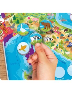 CLEMENTONI SAPIENTINO  ITALIA PUZZLE MAGNETICO, GIOCO EDUCATIVO, PER BAMBINI