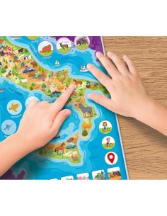 CLEMENTONI SAPIENTINO  ITALIA PUZZLE MAGNETICO, GIOCO EDUCATIVO, PER BAMBINI