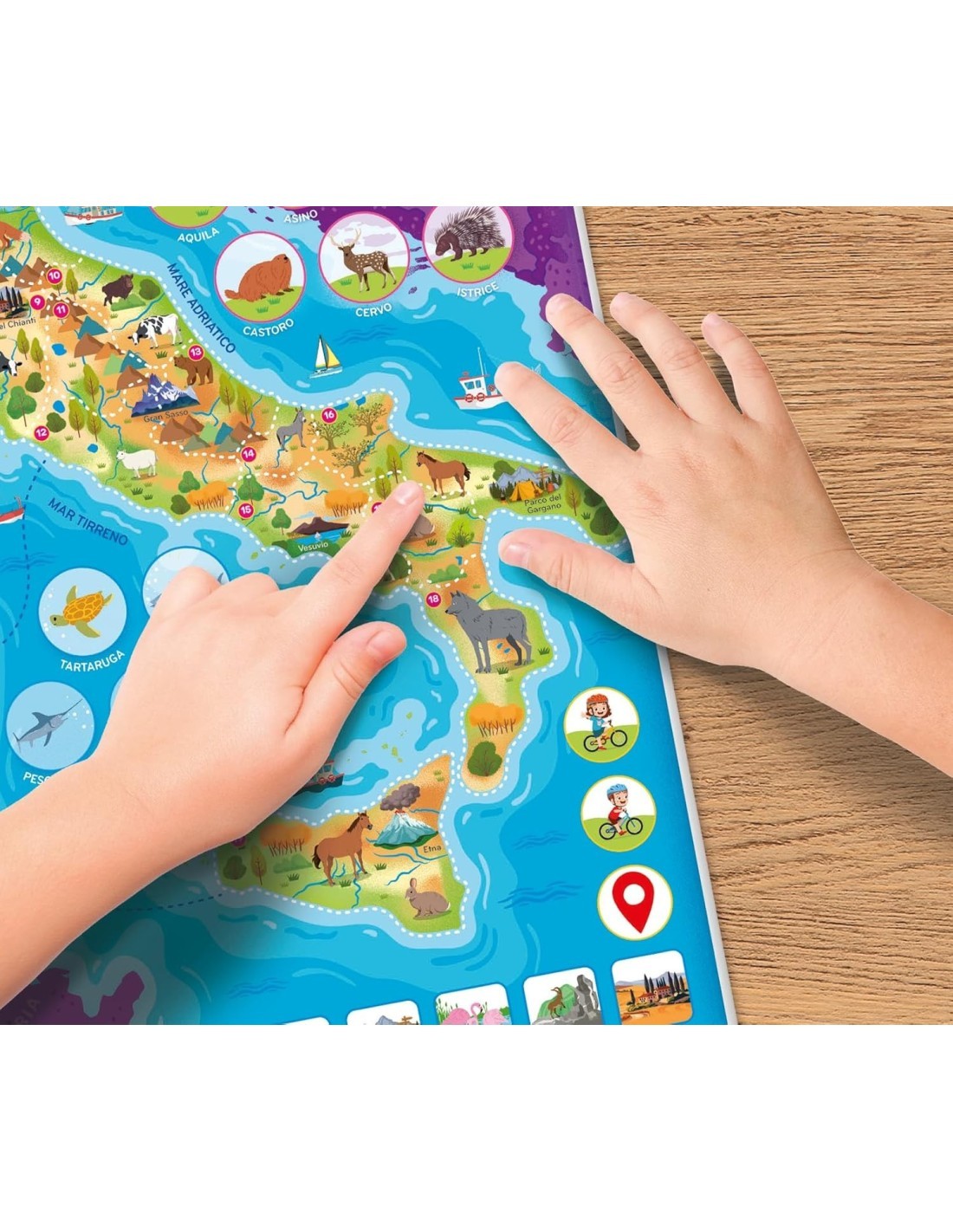 CLEMENTONI SAPIENTINO  ITALIA PUZZLE MAGNETICO, GIOCO EDUCATIVO, PER BAMBINI