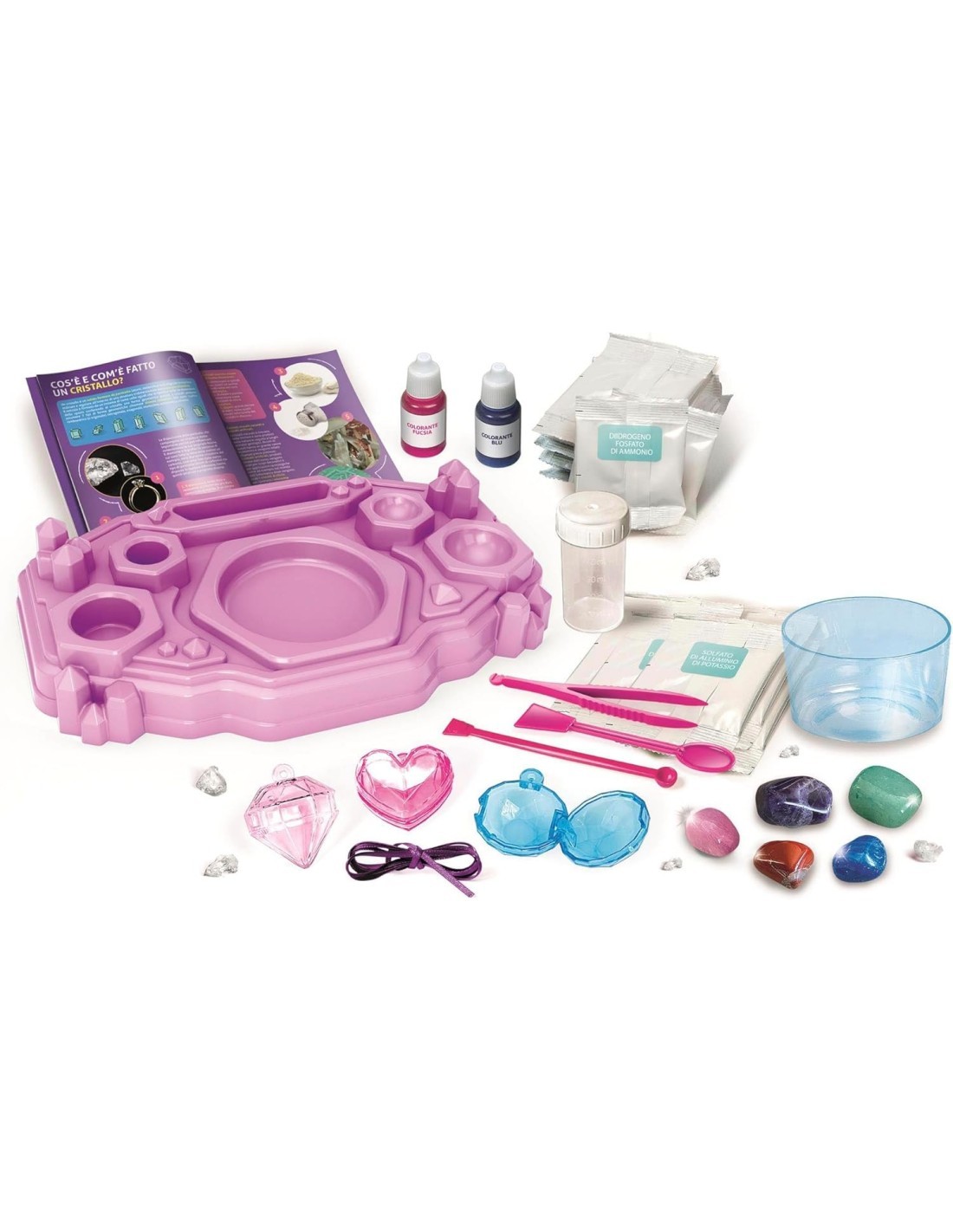CLEMENTONI, SCIENZA E GIOCO LAB, GIOIELLI DI CRISTALLO, KIT SCIENTIFICO