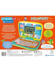 CLEMENTONI COMPUTER KID DISCOVERY LAPTOP, COMPUTER EDUCATIVO +3 ANNI