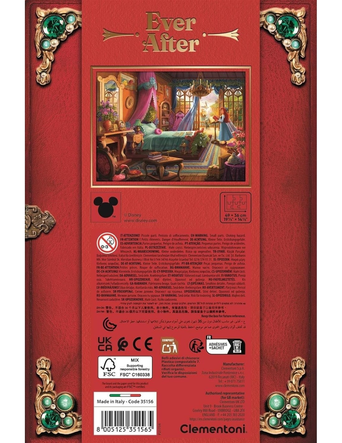 CLEMENTONI PRINCESS ARIEL EVER AFTER PUZZLE 500PZ