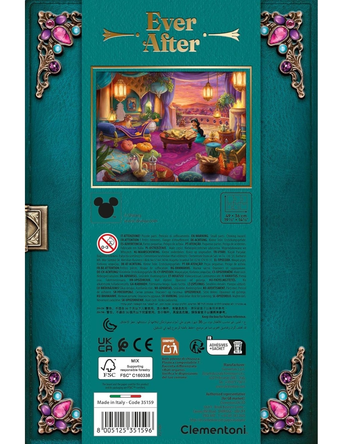 CLEMENTONI PRINCESS JASMINE EVER AFTER PUZZLE 500PZ