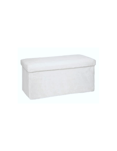 POUF 192921 EZZIO BIANCO 38X76CM MDF PIEGHEVOLE