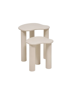 SET 2 TAVOLINI 206090 OLAO AVORIO LEGNO/MDF