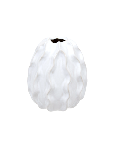 VASO 206618 SANDRI BIANCO 14X17CM CERAMICA