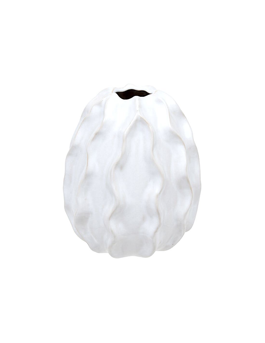 VASO 206618 SANDRI BIANCO 14X17CM CERAMICA