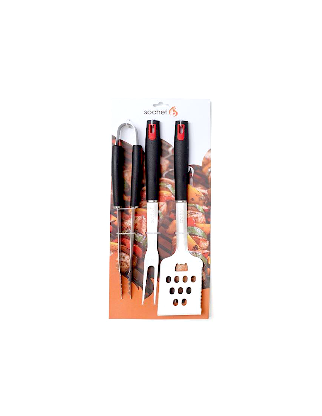 SET TRIS UTENSILI DELUXE PER BARBECUE