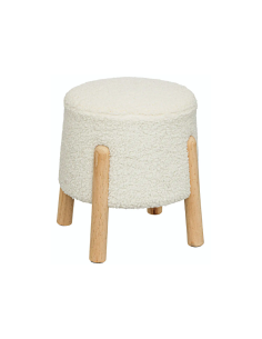 Sgabello laterale, riccio bianco, Inuit Dreams, design moderno, ATMOSPHERA CREATEUR D'INTERIEUR