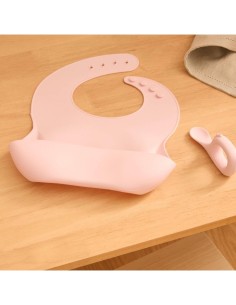 Stoviglie Yum rosa, set da tavola bambini, silicone, ergonomico, ATMOSPHERA per bambini