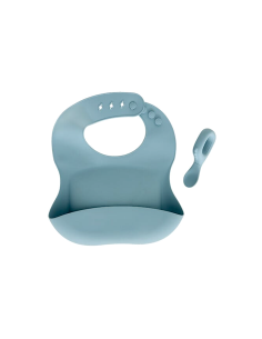 Stoviglie Yum blu, set da tavola bambini, silicone, ergonomico, ATMOSPHERA per bambini