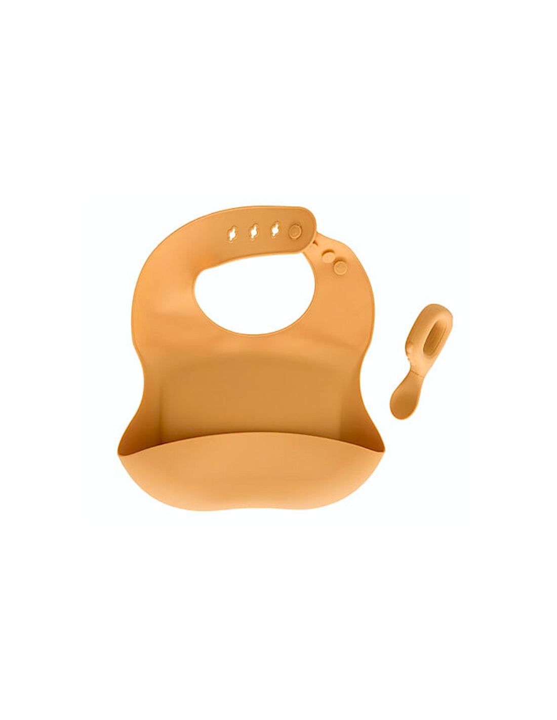 Stoviglie Yum ocra, set da tavola bambini, silicone, ergonomico, ATMOSPHERA per bambini