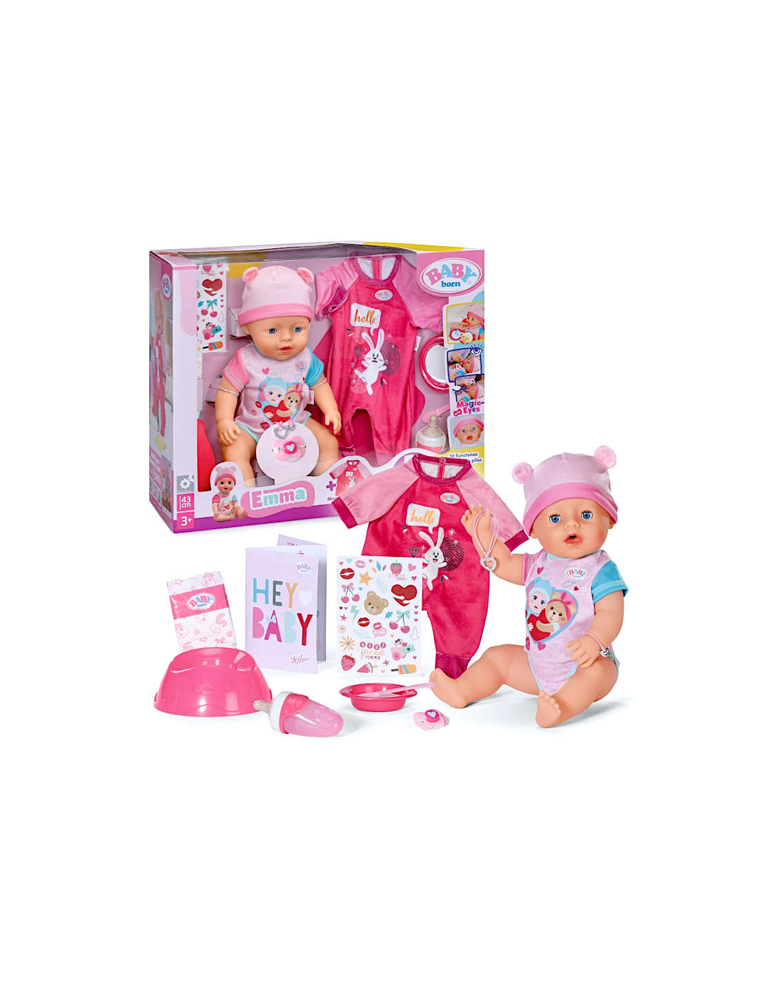 BABY BORN 840504 BAMBOLA EMMA 43CM CON ACCESSORI