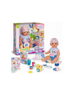 BABY BORN 840474 BAMBOLA LUKAS 36CM CON ACCESSORI BAGNO