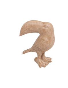 Figura Tucano in Resina Naturale 24x15x30cm, Decorazione Esotica ed Elegante