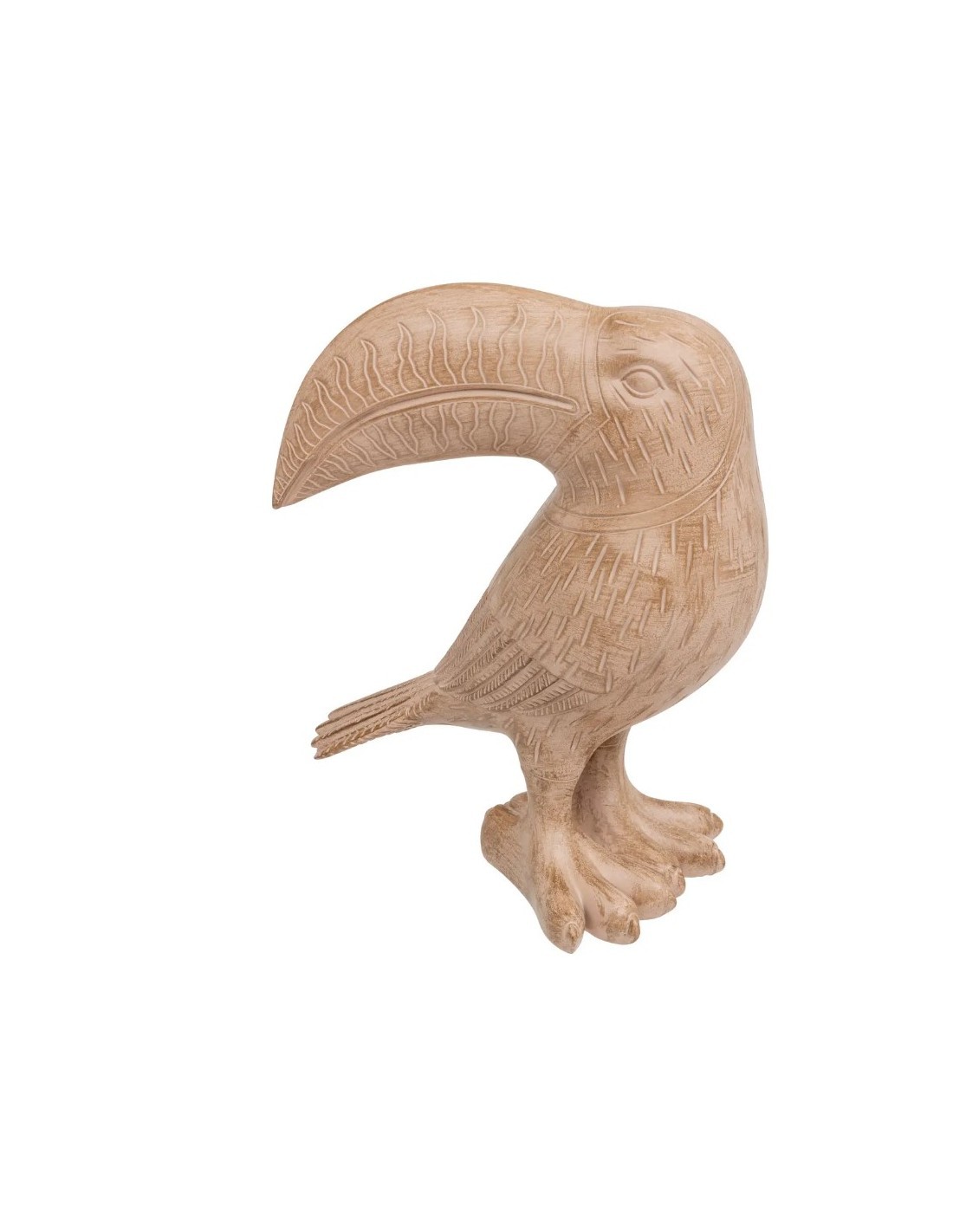 Figura Tucano in Resina Naturale 24x15x30cm, Decorazione Esotica ed Elegante