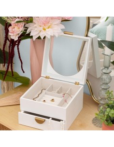 Scatola portagioie Wild Atmosphera Legno Bianco 20x20 cm 2