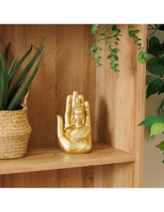 Statua di Buddha Andy in resina dorata Atmosphera H18 cm 2