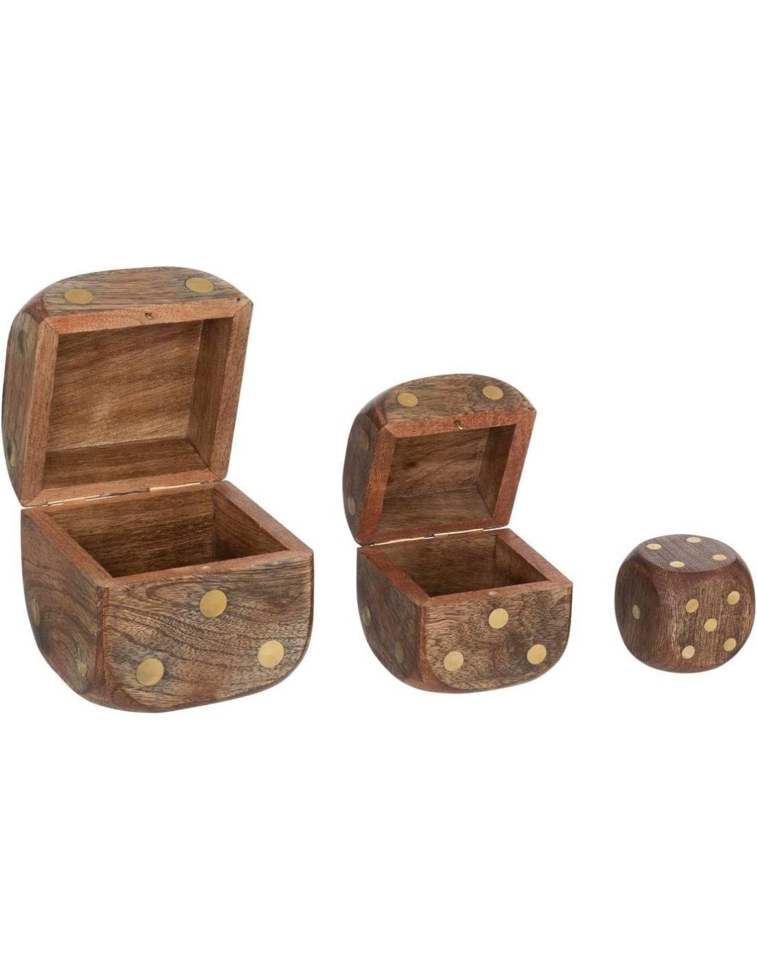 Decorazione da tavolo 3 dadi Roger Atmosphera Mango Caramello 10x10x10 cm