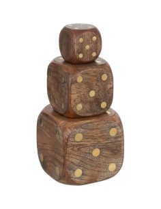 Decorazione da tavolo 3 dadi Roger Atmosphera Mango Caramello 10x10x10 cm