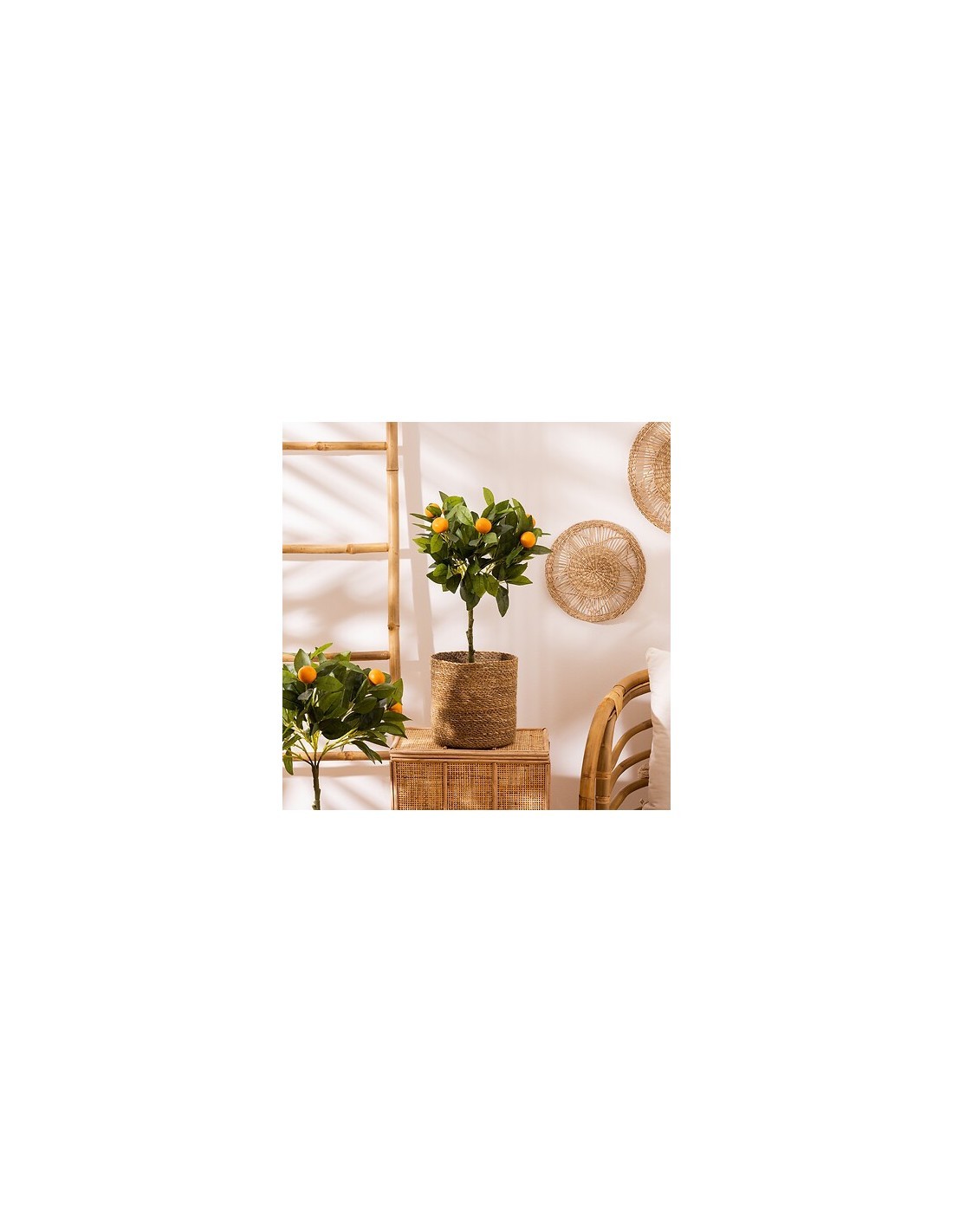 Set di 4 Ceste Emmet, Canna Naturale, Marrone, Ø 19 cm, Ø 21.5 cm, Ø 24 cm, Ø 27.5 cm